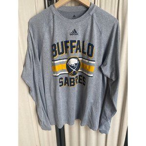 EUC Adidas Dry Tech Buffalo Sabers long sleeve Grey Adult Small COMFY